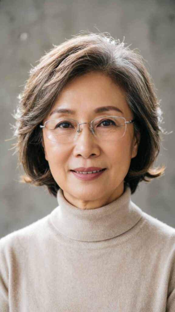 Short Tousled Bob With Glasses