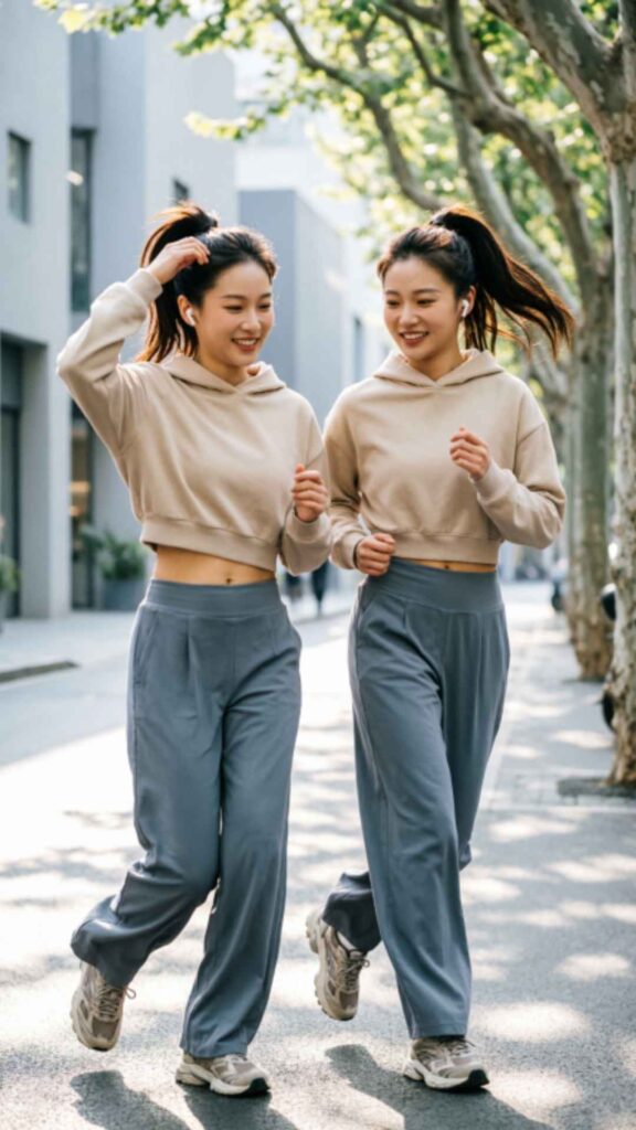 Joggers with Crop Sweatshirt