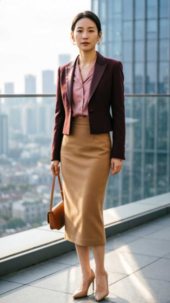 Leather Blazer with Skinny Jeans