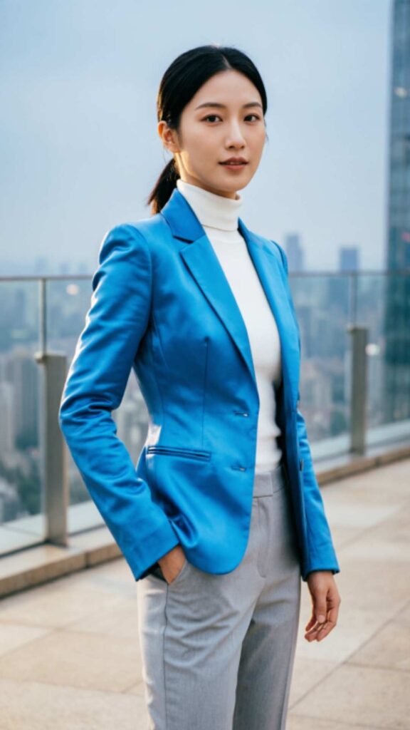 Colorful Blazers with Monochrome Outfit