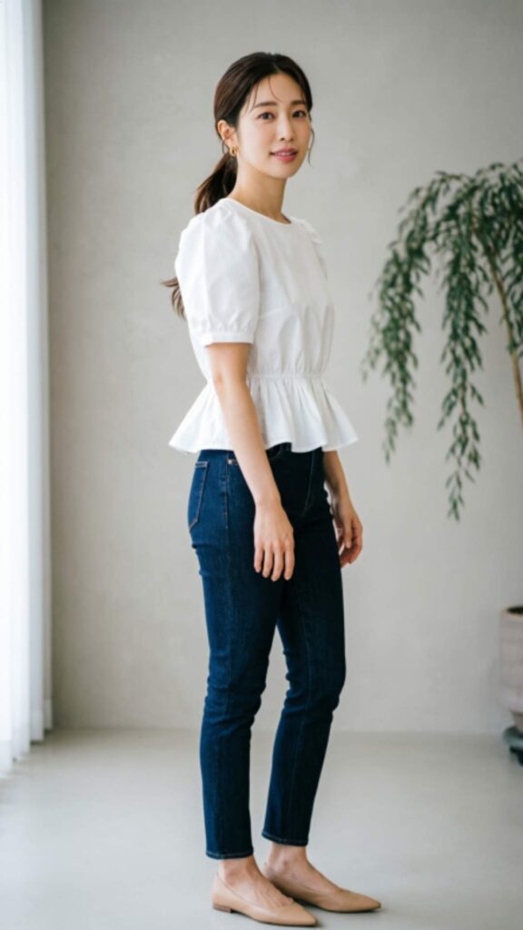 Peplum Top with Skinny Jeans