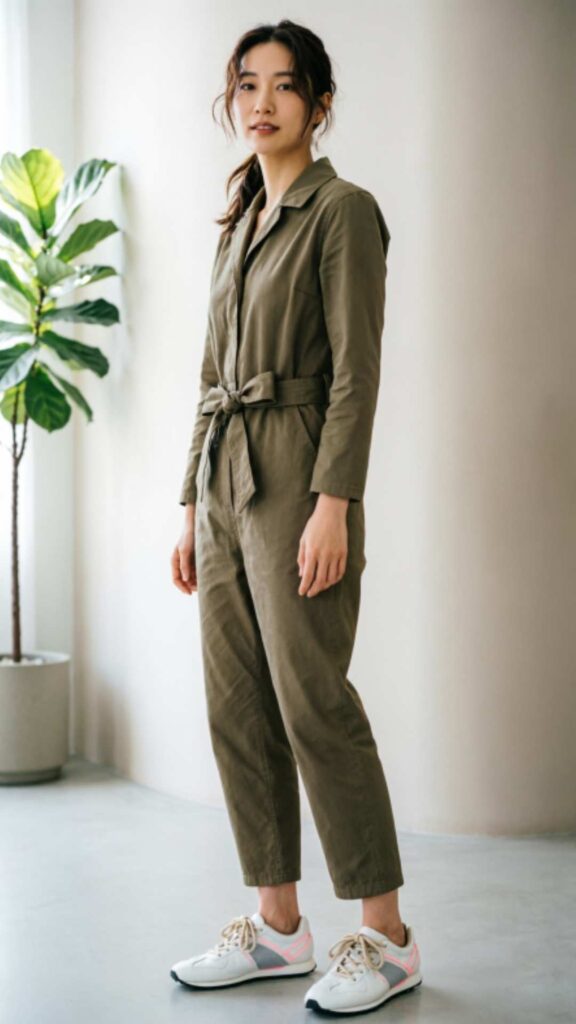 Jumpsuit with Sneakers