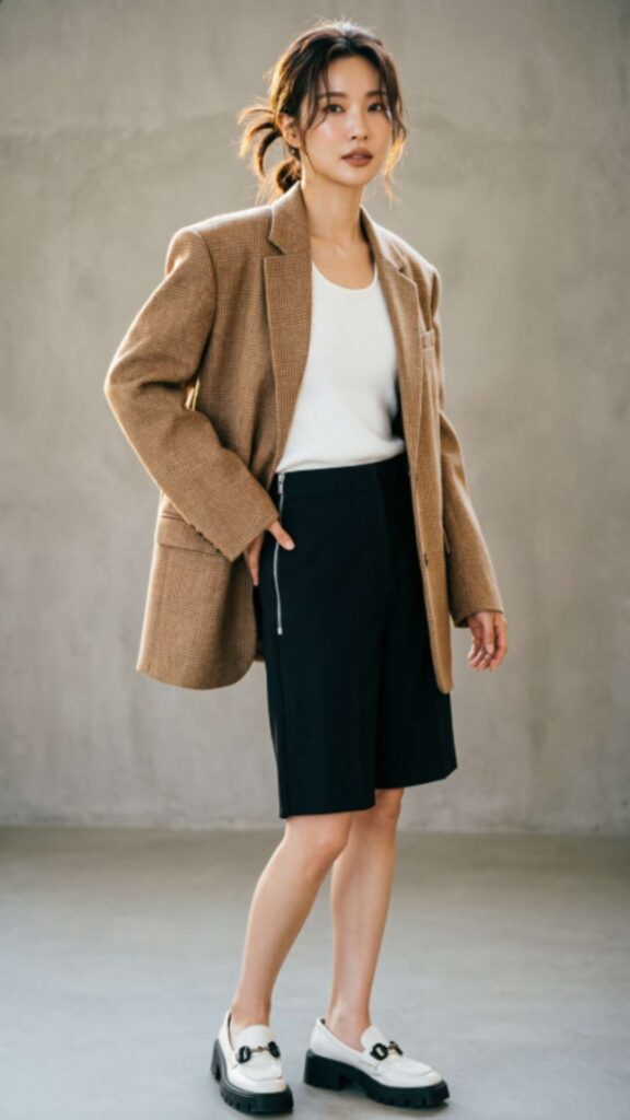 Oversized Blazer with Shorts