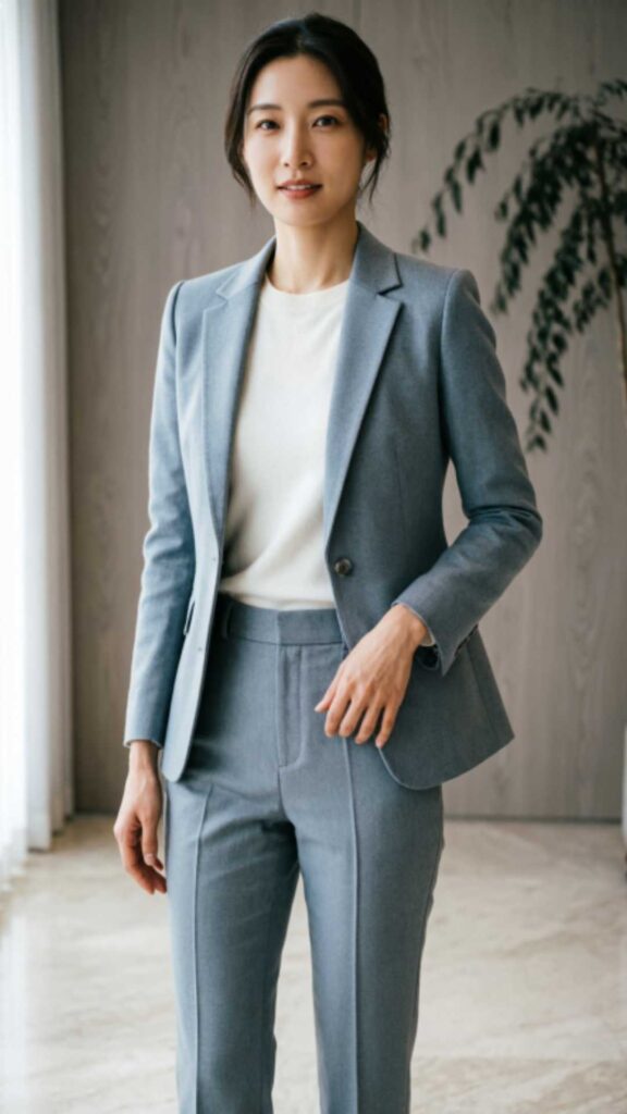 Blazer with Skinny Trousers