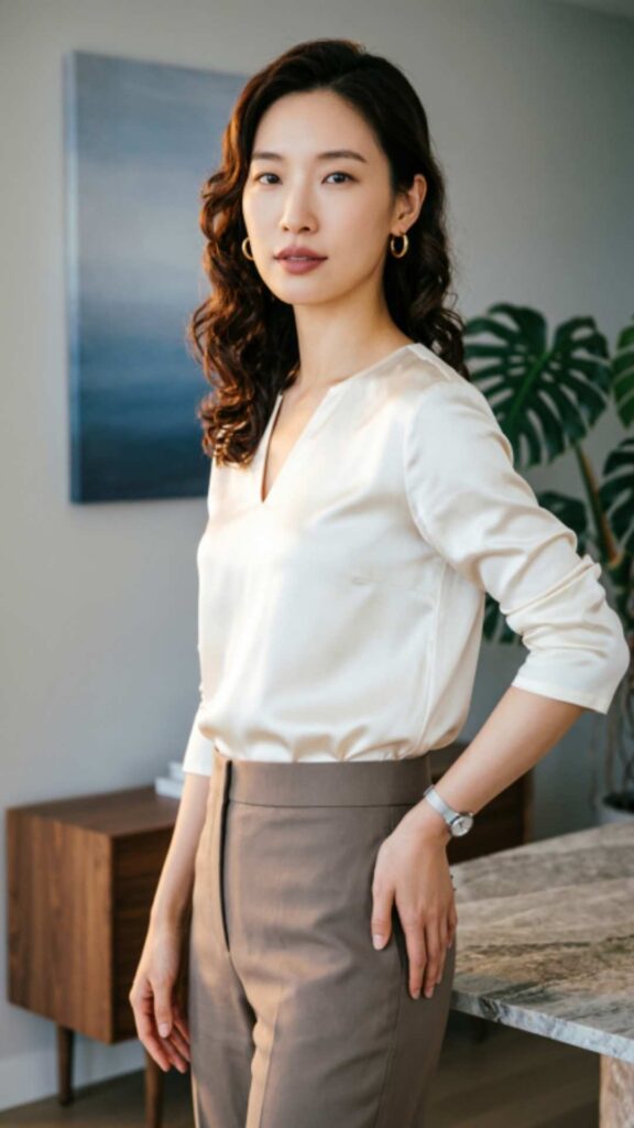 Cropped Blazer with Slim Pants