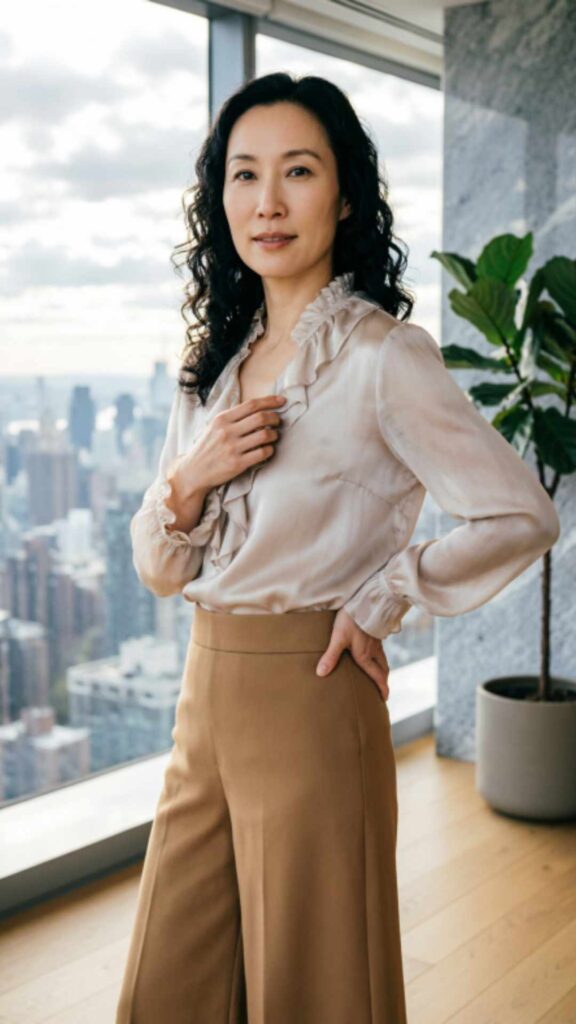 Chiffon Blouse with Culottes