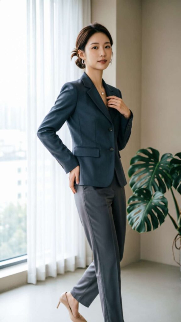 Classic Blazer with Tailored Trousers