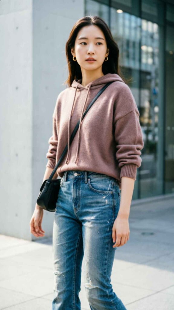Boyfriend Jeans with Hoodie