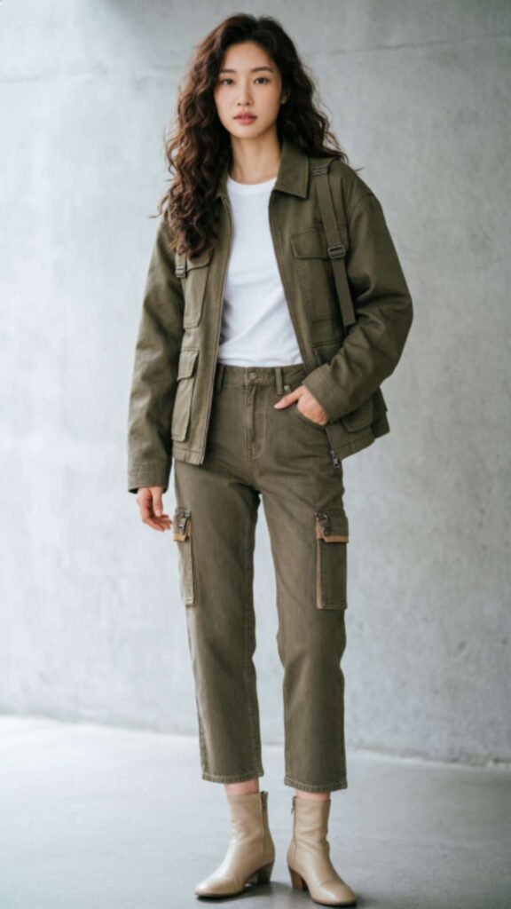 Cargo Jeans with Utility Jacket