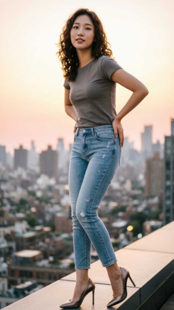 Ankle Jeans with Heels