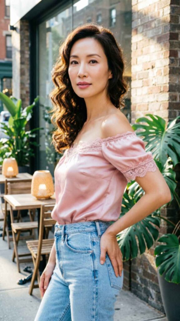 Off-Shoulder Tops with Jeans