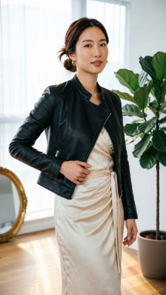 Leather Jackets with Dresses