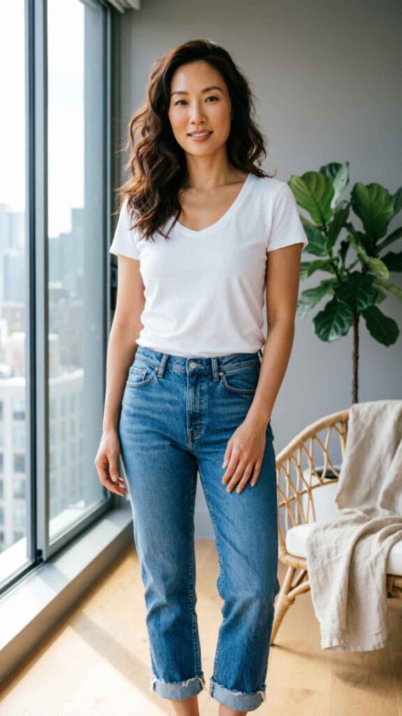 Classic Jeans and White Tee