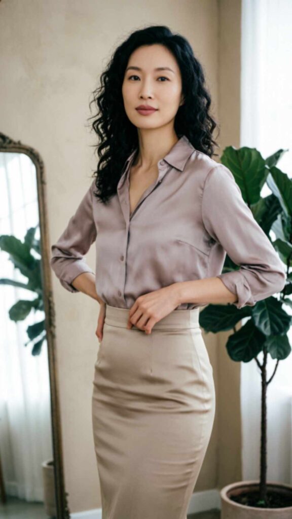 Pencil Skirt and Button-Up Shirt