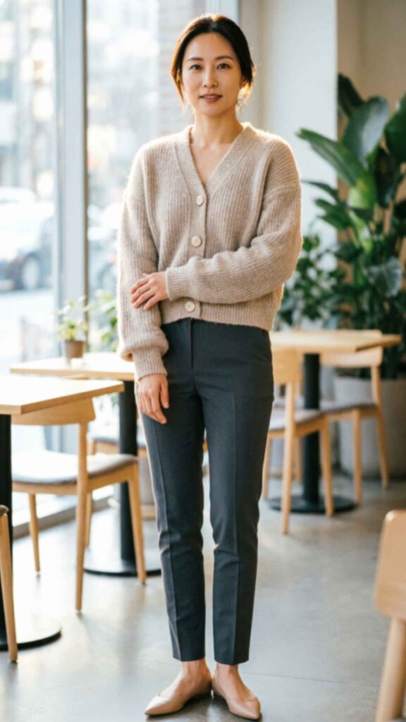 Cardigans with Slim Pants