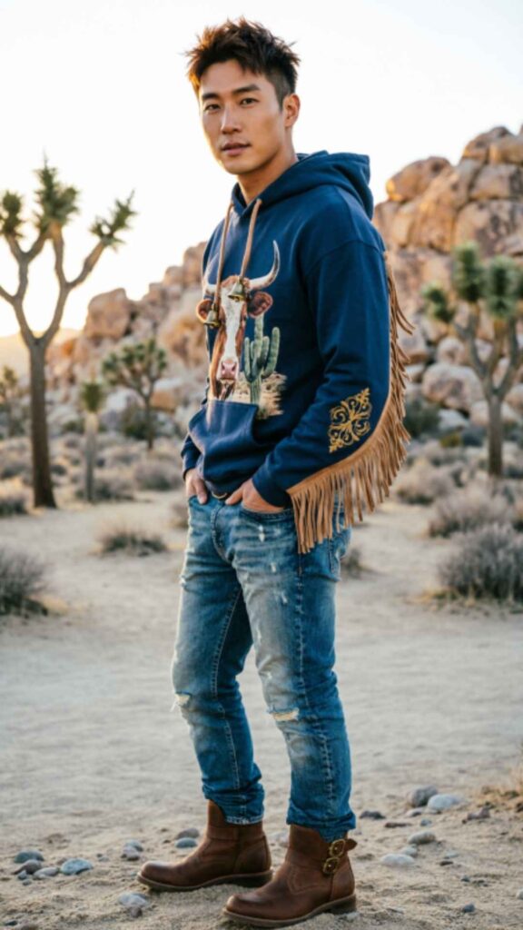 Graphic Western Hoodie Outfit