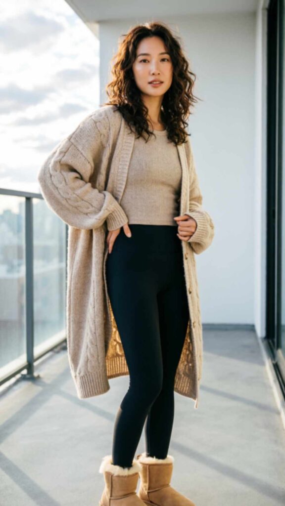 Leggings and Long Cardigans