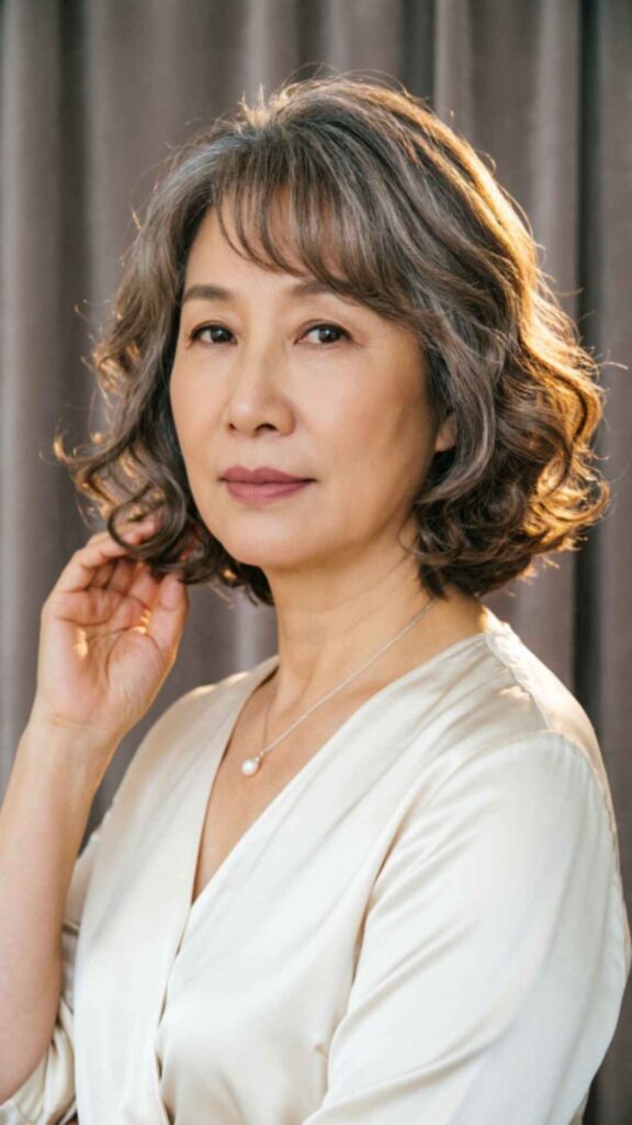 Wavy Bob with Soft Fringe