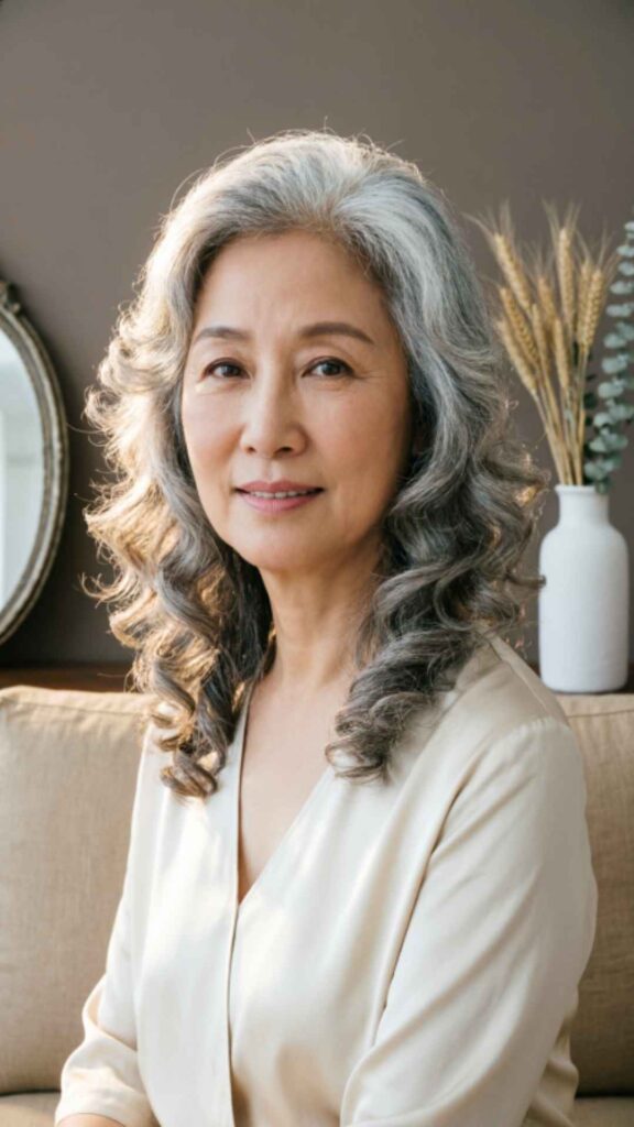 Soft Wavy Curls for Mature Hair