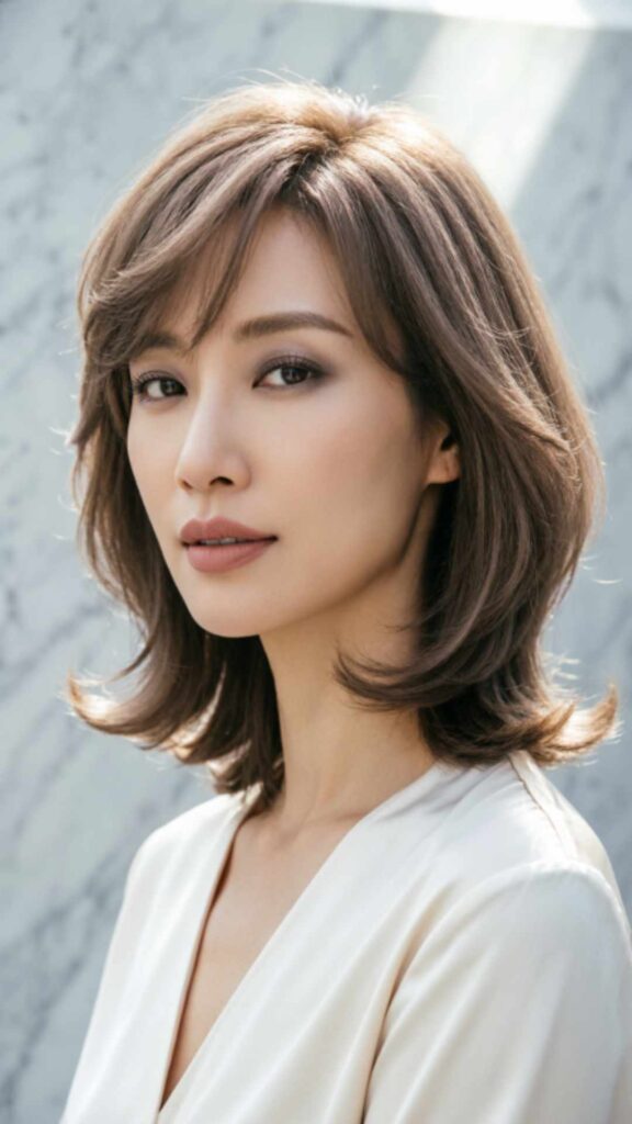 Angled Bob With Side-Swept Bangs