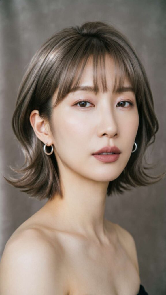 Feathered Bob With Light Bangs