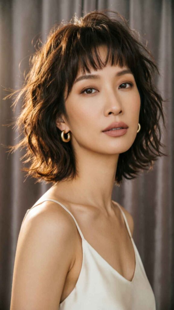 Messy Bob With Bangs