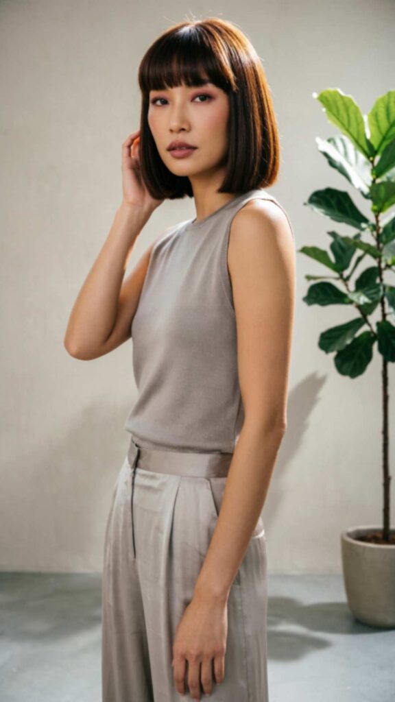 Blunt Bob With Full Bangs