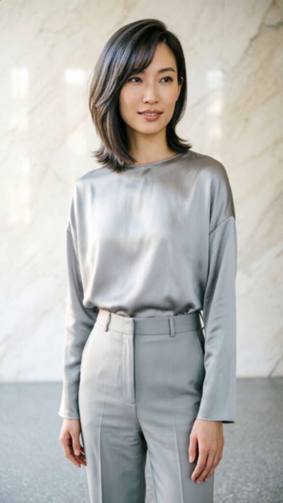 Asymmetrical Bob With Side Bangs