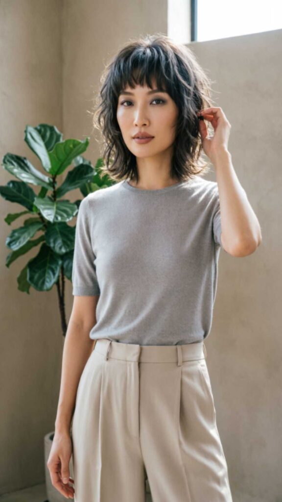 Shaggy Bob With Bangs