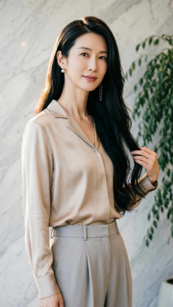 Side-Parted Long Hair