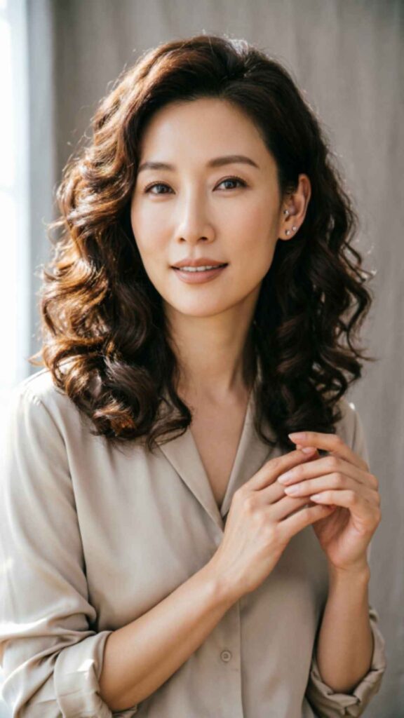 Curly Shoulder-Length Hair