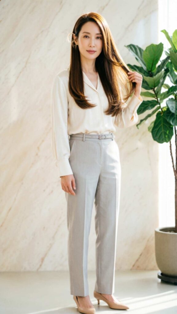 Long Straight Cut with Layers