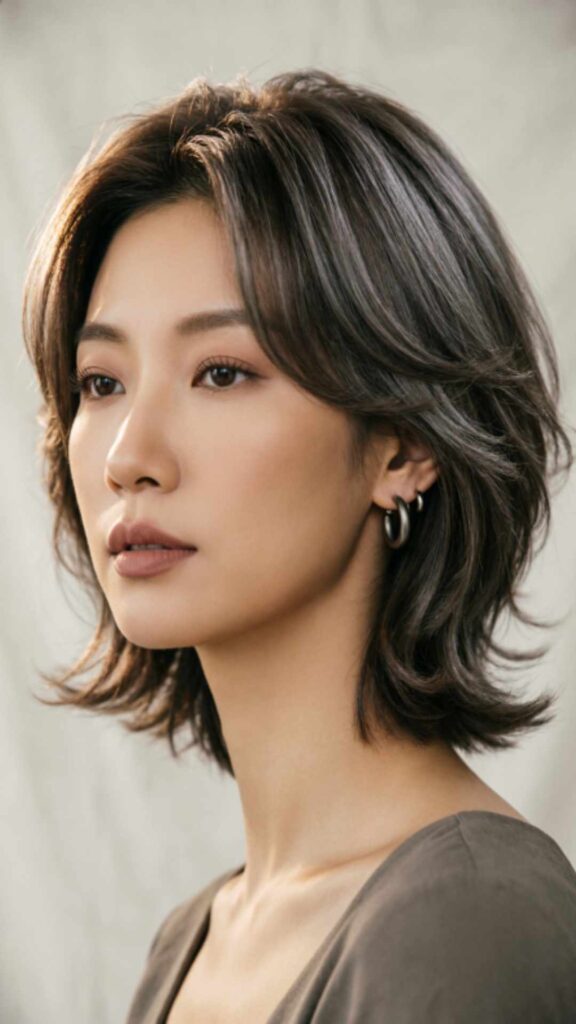 Feathered Bob with Lowlights