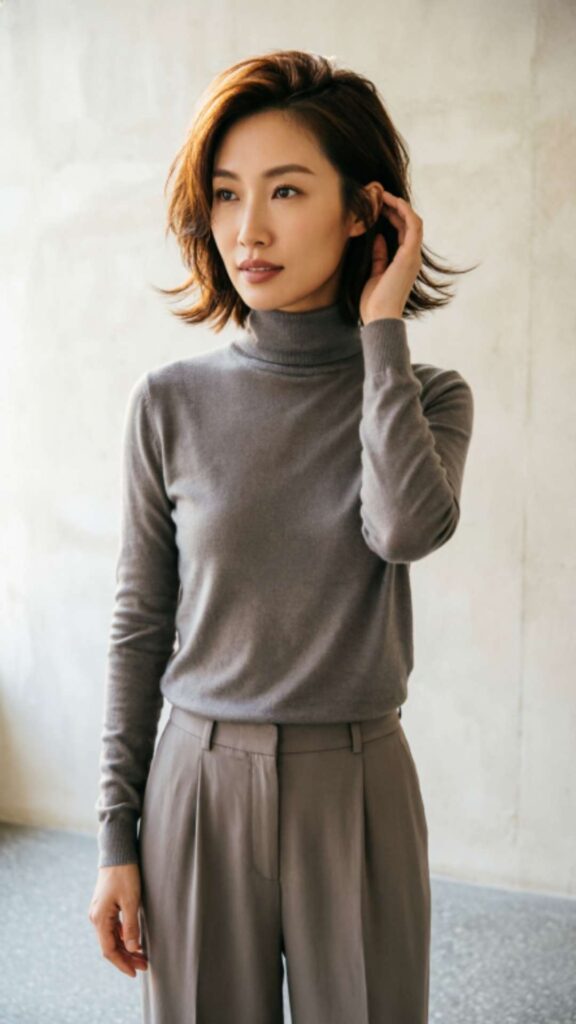 Asymmetrical Feathered Bob