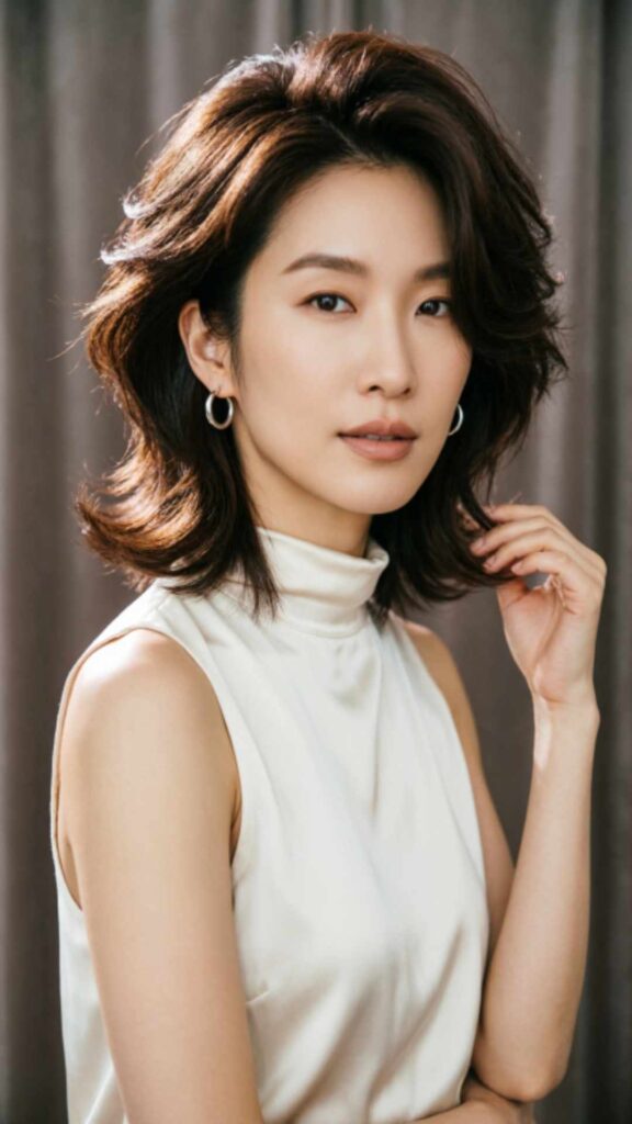 Feathered Bob for Thick Hair