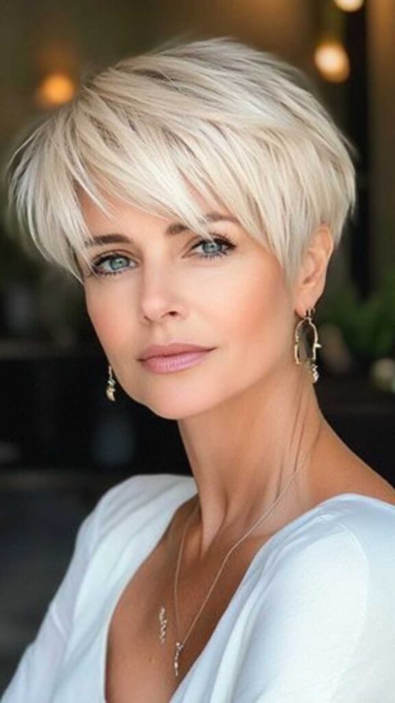 Side-Swept Short Hair