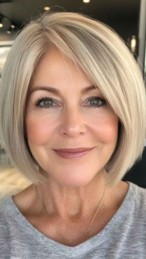 Straight Bob with Side Part