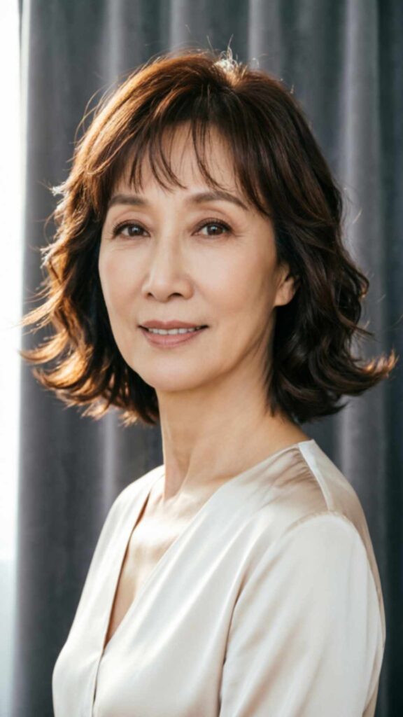 Wavy Bob with Wispy Bangs