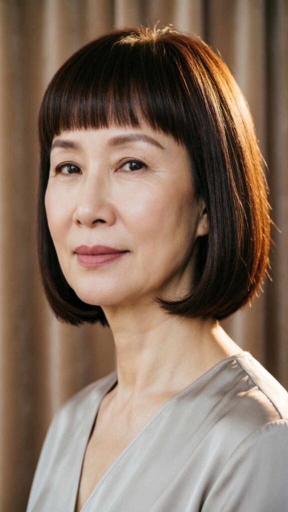 Blunt Cut with Straight Bangs