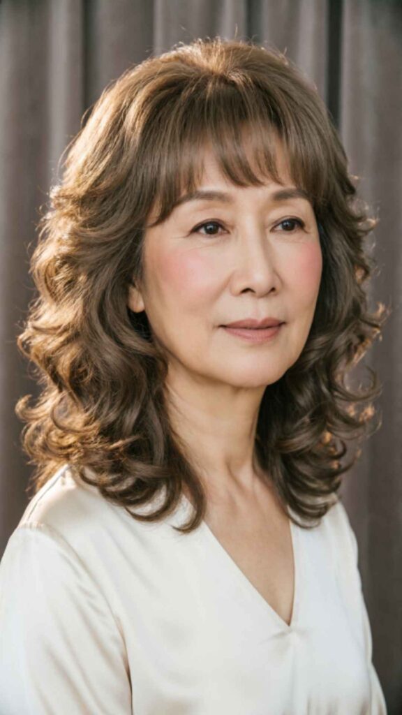 Medium Shag with Curtain Bangs