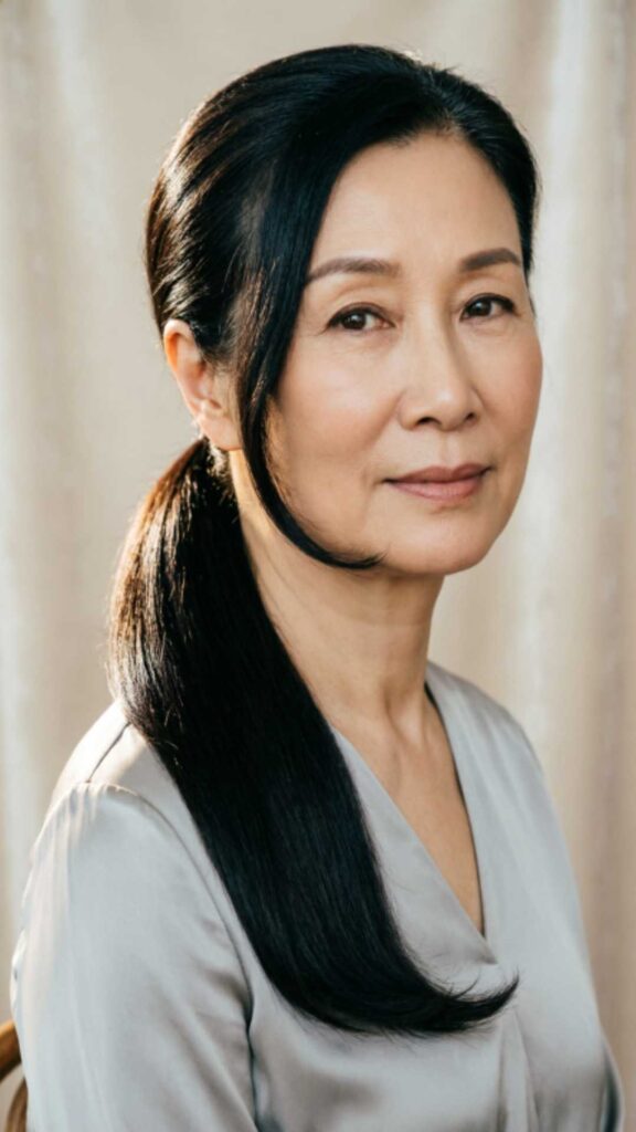 Sleek Ponytail with Side Bangs