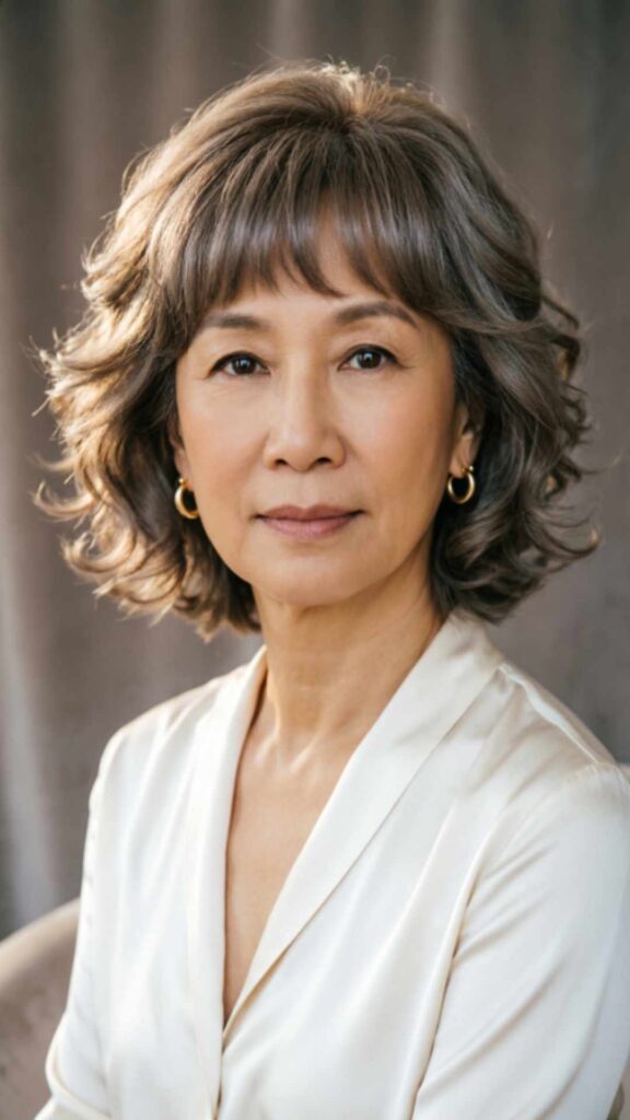 Soft Shag Haircut with Bangs