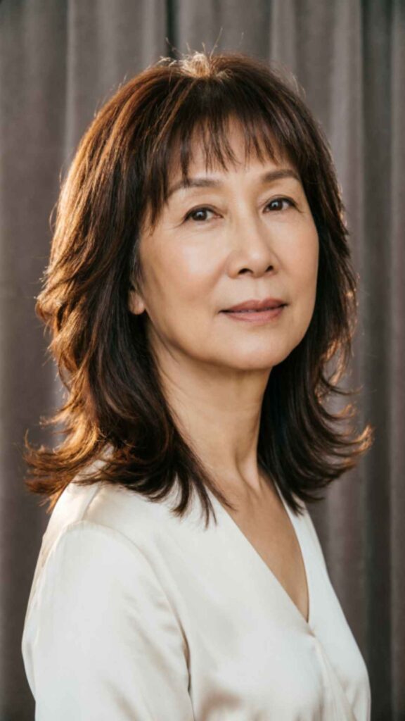 Textured Lob with Light Bangs