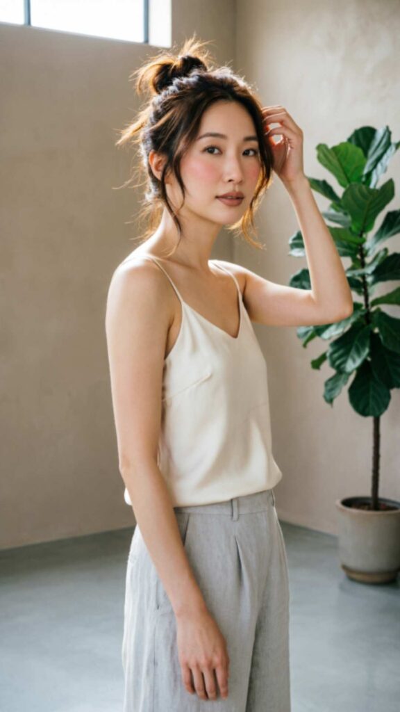 Messy Bun Medium Hair