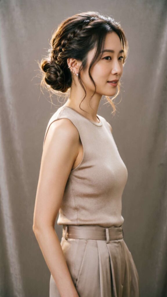 Twisted Medium Hair Updo