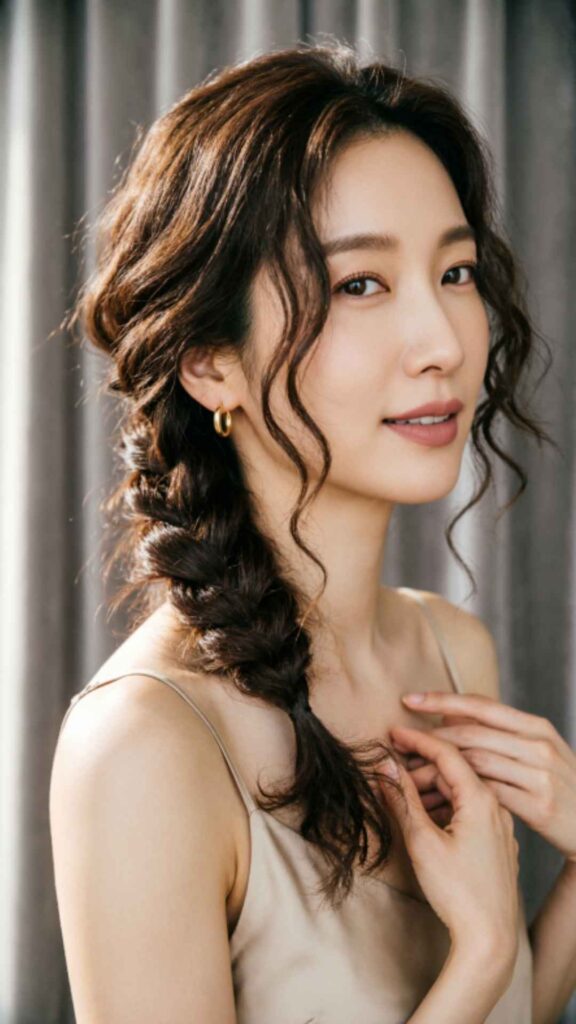 Messy Side Braid Medium Hair