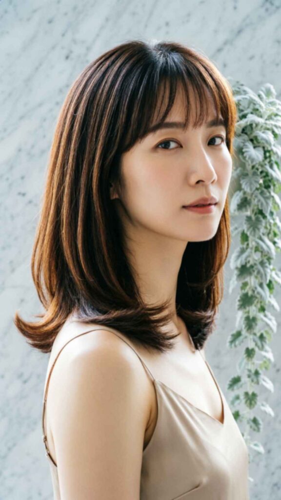 Medium Hair with Bangs