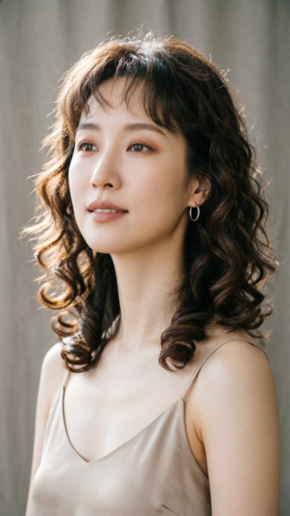 Curly Medium Hair with Layers