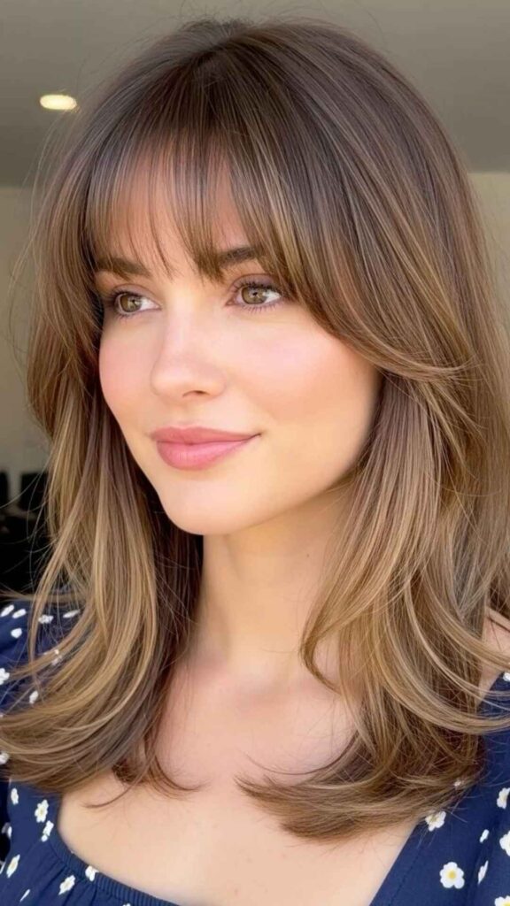 Medium Hair with Wispy Bangs