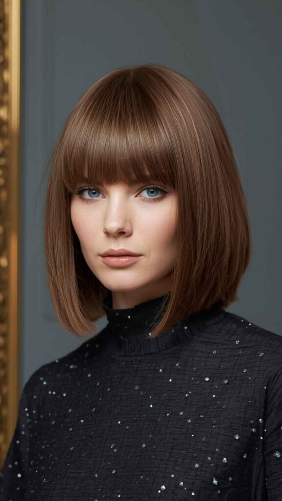 Blunt Cut Medium Hairstyle